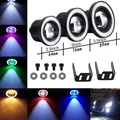 2.5 pollici Angel Eyes Halo Ring 12v Auto Modificata Auto LED Fendinebbia Faro Lampadina proiettore led COB Auto DRL Fendinebbia lampada