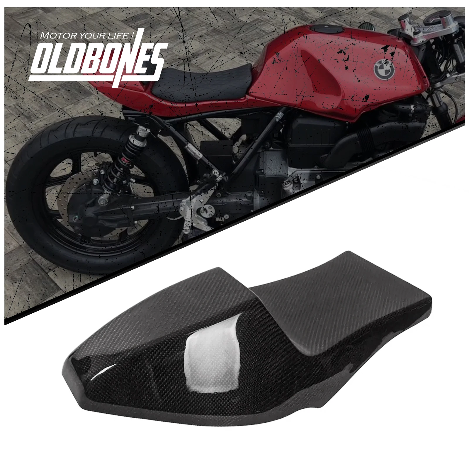 Per BMW serie K K75 K100 carenatura moto in fibra di carbonio Cafe Racer sedile posteriore personalizzato copertura ornamentale gobba Scrambler