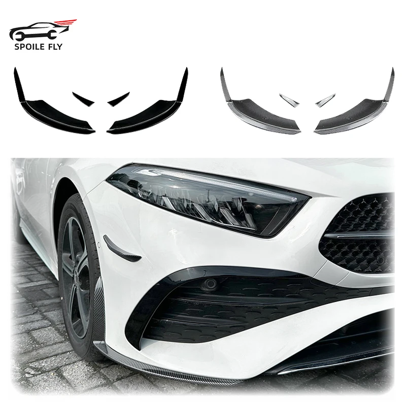 2023 A Up Per Mercedes Benz Classe A W177 A180 A200 A35 A45 AMG Auto Labbro Anteriore Paraurti Diffusore Splitter Spoiler Laterale di ABS