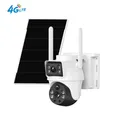 V380 8MP 4K Telecamera solare wireless 4G Sim Telecamera IP esterna a doppio obiettivo PIR Visione notturna V380 Pro CCTV Protezione di sicurezza Monitor