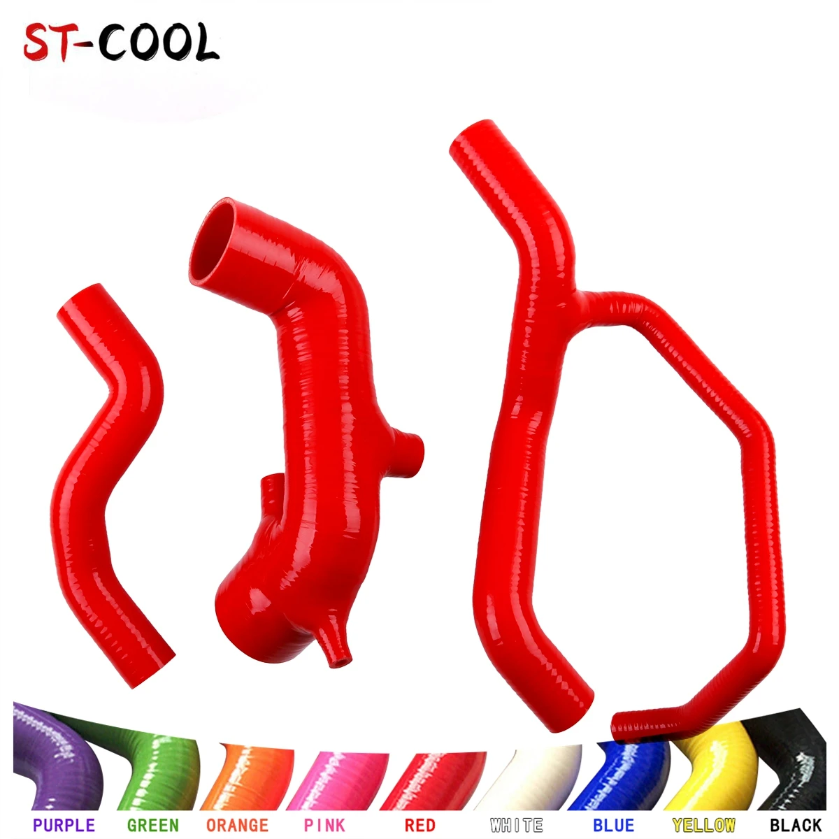 Kit Tubi in Silicone per Presa d'Aria e Radiatore, 3 Pezzi, 11 Colori, per Fiat Punto GT 1.4 GT Turbo 1993-1999, 1994, 1995, 1996, 1997, 1998