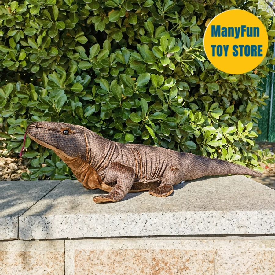 Komodo Dragon Peluche ad alta fedeltà Iguana Plushie Gaint lucertola Peluche realistici animali di Peluche simulazione bambola giocattolo per bambini