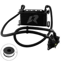 Radiatore olio a 10 file + staffa + tubo flessibile + adattatore filtro olio per BMW 116d 214d 216d B37 216i 218i i8 X1 B38 220i 225i X1 18i 20i 25i B48