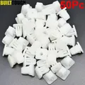 50 pz Bianco Quadrato Auto Elementi di Fissaggio Paraurti Auto di Fissaggio Rivetto Fermo Pinze Push Copertura Del Motore Parafango Auto Porta Trim Pannello Clip