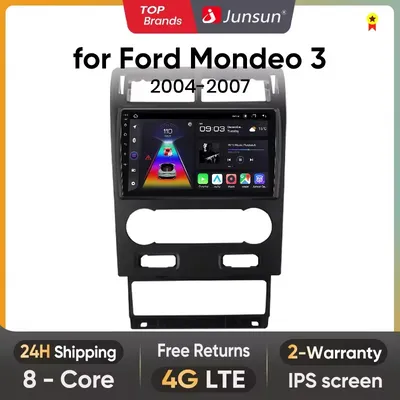 Junsun Drahtloses CarPlay Android Auto Autoradio für Ford Mondeo 3 2004 2005 2006 2007 RDS GPS 4G WIFI Multimedia autoradio