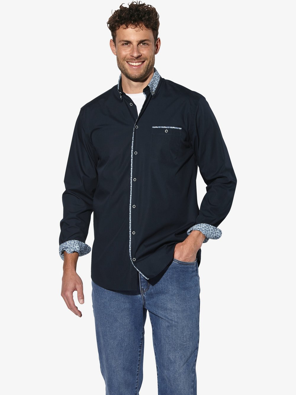 BABISTA Hemd Herren Regular Fit Baumwolle blau, M