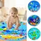 Aufblasbare Kinderspiel matte Cartoon PVC Ozean Fisch Wasser matte Baby Spielzeug Matte Pat Pad Baby