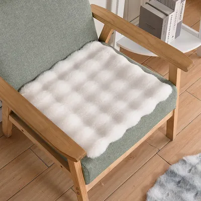 Nachahmung Kaninchen fell Kissen weiche Blase Samt Büro Home Kissen weiß nicht vergießen Kissen Image