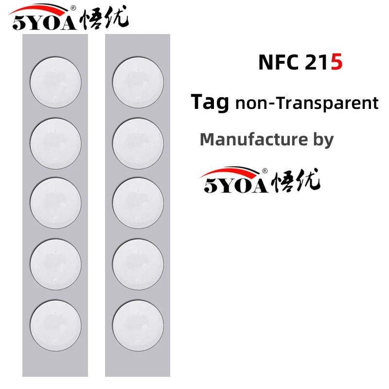 50 Stück 30 Stück 10 Stück Ntag213 Ntag215 NFC-Tags NFC-Aufkleber 13,56 MHz 540 Bytes RFID-NFC-Tag-Aufkleber Klebeetiketten für NFC-Telefone Image