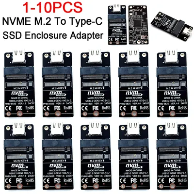 M.2 To Type-C SSD Enclosure Adapter NVME HDD Enclosure Interposer Board JMS583 Master Chip Support