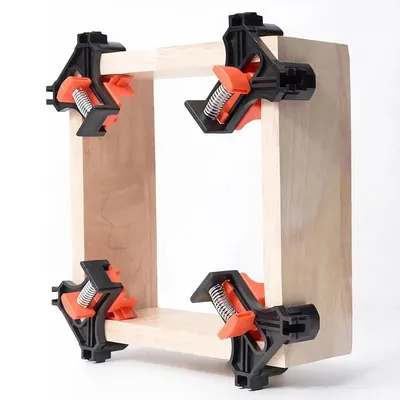 Woodworking Right Angle Clamps - Premium Tools for Accurate 90° Frame, Aquarium, Cabinet Assembly,