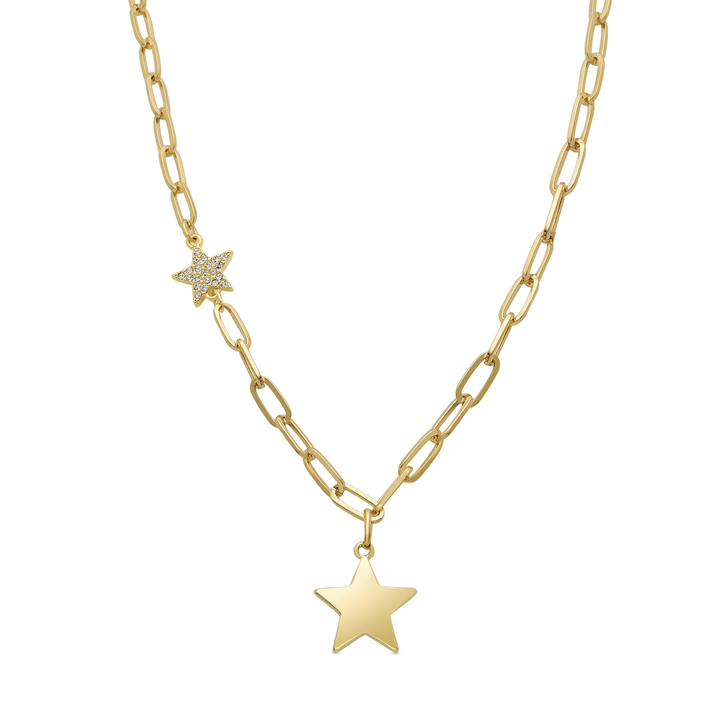Luxenter Stern Halskette aus 18 Karat Gelbgold mit funkelnden Zirkonia Image