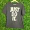 Nike Shirts | Blue Nike Men’s Just Do It White Spell Out Short Sleeve Crew Neck T- Shirt Large | Color: Blue/White | Size: L