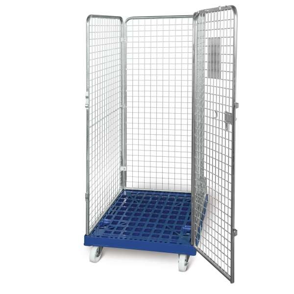 Rollbehälter ADB 1020 KU blau, 724 x 815 mm, 4-seitig, 1 Tür, Cr 3 Image