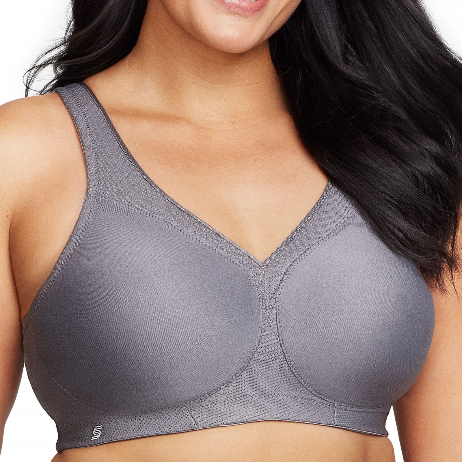 Glamorise MagicLift Seamless Sports Bra (Size 42-G) Grey, Polyester