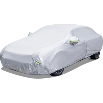 GOPLUS Autoabdeckung wasserdicht & atmungsaktiv, Vollgarage Abdeckplane mit Regen Schnee Staub UV