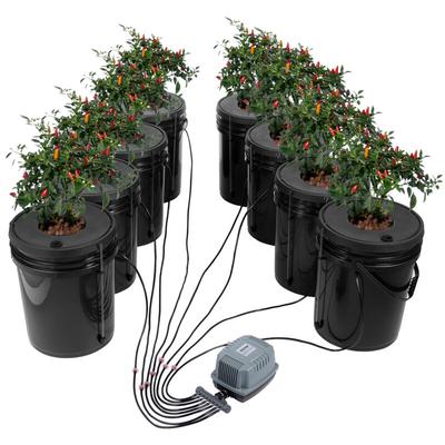 Vevor - dwc Hydroponics Grow System, Hydroponisches Anbausystem, Deep Water Culture 5-Gallonen 8