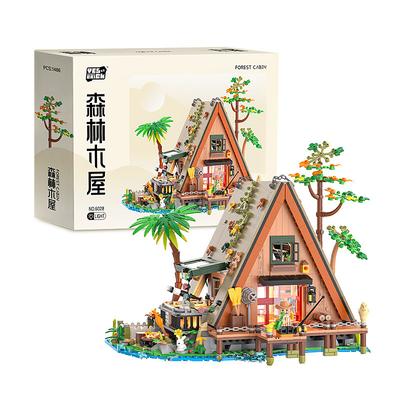 Wood Cabin Building Set Forest Log Cabin House Building Block Toy Christmas Gifts for Adults Boys Girls Aged 12 (1486 PCS)