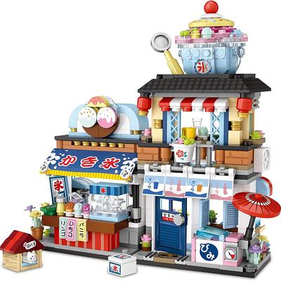 Japanese Street View Ice Drink Shop Mini Building Blocks Building Toys Model Set for Girls Boys 6-12 Years Old 668 PCS Simulation Architecture Construction Toy Gift Idea for Kids Adults