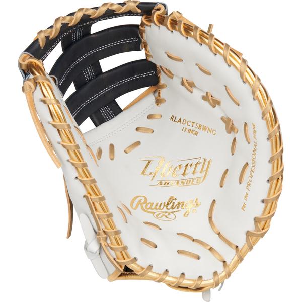 rawlings-liberty-advanced-13"-fastpitch-softball-first-base-mitt---right-hand-throw-white-navy-gold/