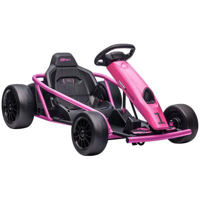 High-Speed 24V Go Kart for Children, Drifting Fun with Music, Horn, and Safety Belt for 8-12 Years