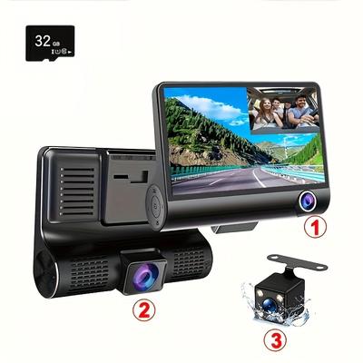 TEMU 4- Recording Car Dvr , , And Rear Cameras, Optional - Dvr