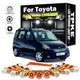 TPKE 9Pc Canbus LED Interni Mappa Cupola Kit Luce Per Toyota Yaris Verso 1999 2000 2001 2002 2003