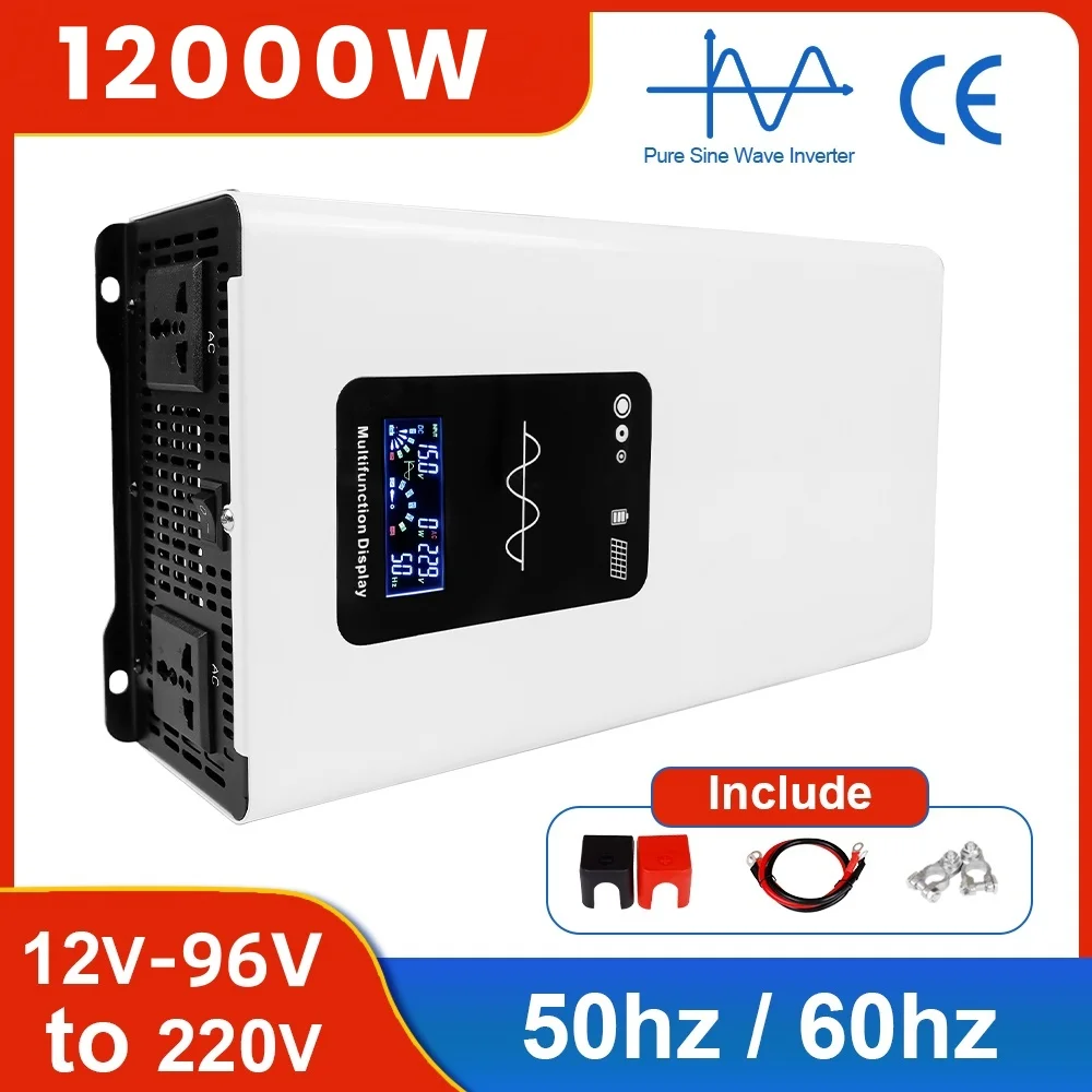 12000W Inverter 24V 220V onda sinusoidale pura DC 12V 48V 96V a AC 220V 240W convertitore solare auto Inverter trasformatore Inverter