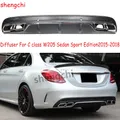 Diffusore paraurti posteriore stile W205 AMG per Mercedes Benz Classe C W205 berlina a 4 porte Sport Edition 2015-2018 con scarico a 4 uscite