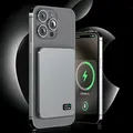Power Bank ultra sottile per MagSafe, batteria portatile con display a LED a ricarica rapida wireless magnetica per iPhone Samsung Phone Airpods