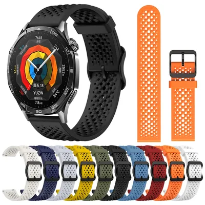 Silicone 22mm Strap for Huawei Watch GT5 4 46mm Watch 4 3 GT4-3-SE-2 Pro Bracelets for Mi Watch/Garmin Watch/Huami Amazfit Bands