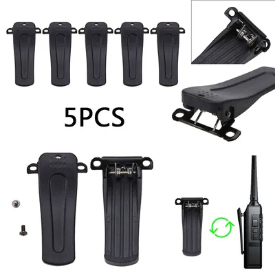 5pcs Interphone Back Clip Practical Walkie Talkie Back Belt Clip 2-Way Radio Accessories for Baofeng BF-666S BF-777S BF-888S