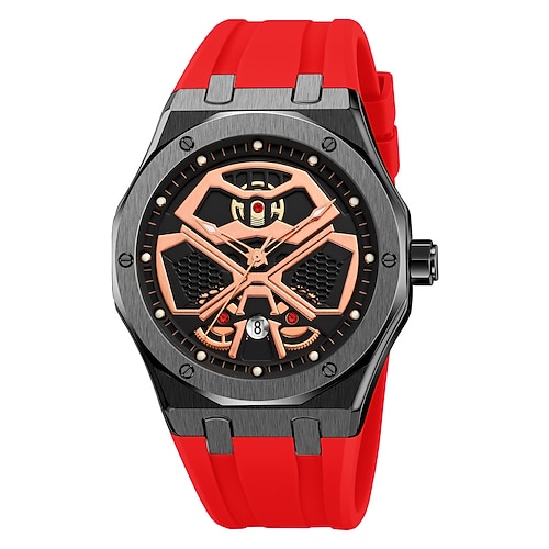 SKMEI Herren Quarz uhr Draussen Sport Modisch Lässige Uhr leuchtend Kalender WASSERDICHT Dekoration Kieselgel Beobachten Image