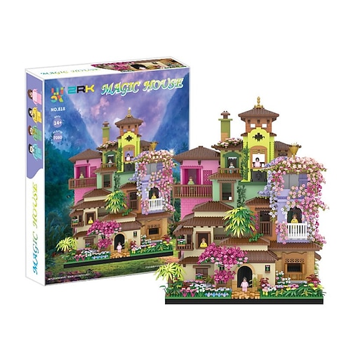 Magisches Haus Mikro Mini Baustein Sets für Erwachsene Blumen Baumhaus Modell Villa Kit für Frauen Kinder 7080/4100 Teile Weihnachtsgeschenk Image
