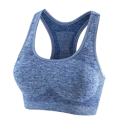 Damen BH-Oberteil Unterwäsche BH-Top Bequem Atmungsaktiv Stoßfest Herausnehmbare Polsterung Drahtlos Einfach Sport Sportkleidung Schwarz Gelb Yoga Fitness Leger Image