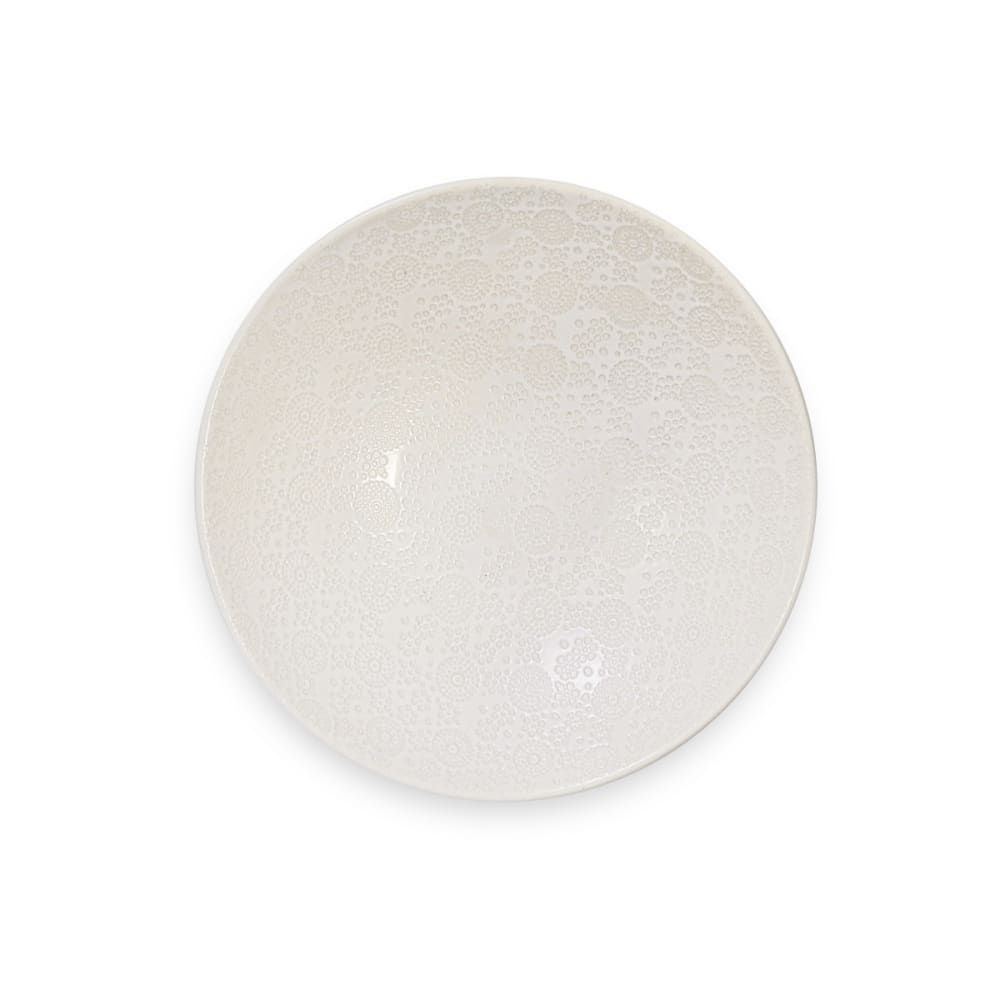 Piatto di insalata e pasta (x6) in arenaria bianco