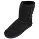 SNUGRUGS Womens Double Faced Sheepskin Mid Calf Short Outdoor Boot - Black - UK 6 / EU 39