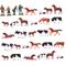 36Pcs Model Railway 1:87 Painted Farm Animals Ho Scale Cows Horses Figures Building Train Miniature Scene Layout