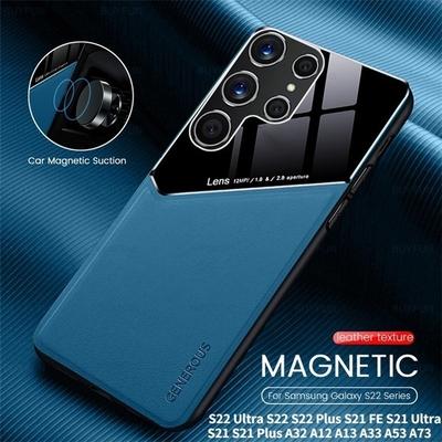 For Iphone 13 13Pro Max 12 12Pro 11 11Pro 11Pro Max Xr X Xs 7P 8P 8 7 Samsung S22 Ultra S22 S22 Plus Leather Car Magnetic Holder Phone Case For Samsung Galaxy S21 Fe S21 S21 Ultra S21 Plus A32 A12 A13 A33 A53 A73 Note 20 Ultra Tpu Soft Shockproof Cover