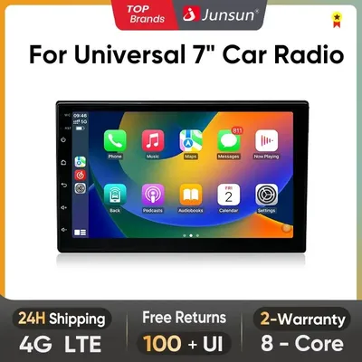 Junsun 7" Android 13 Wireless Android Auto Autoradio For VW Hyundai Nissan Toyota Kia For Apple Carplay FM BT 8 core Car Stereo