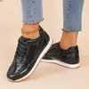 Plus Größe 43 neue Mode Frauen laufen Sportschuhe schwarz silber Mädchen sportliche Wanderschuhe