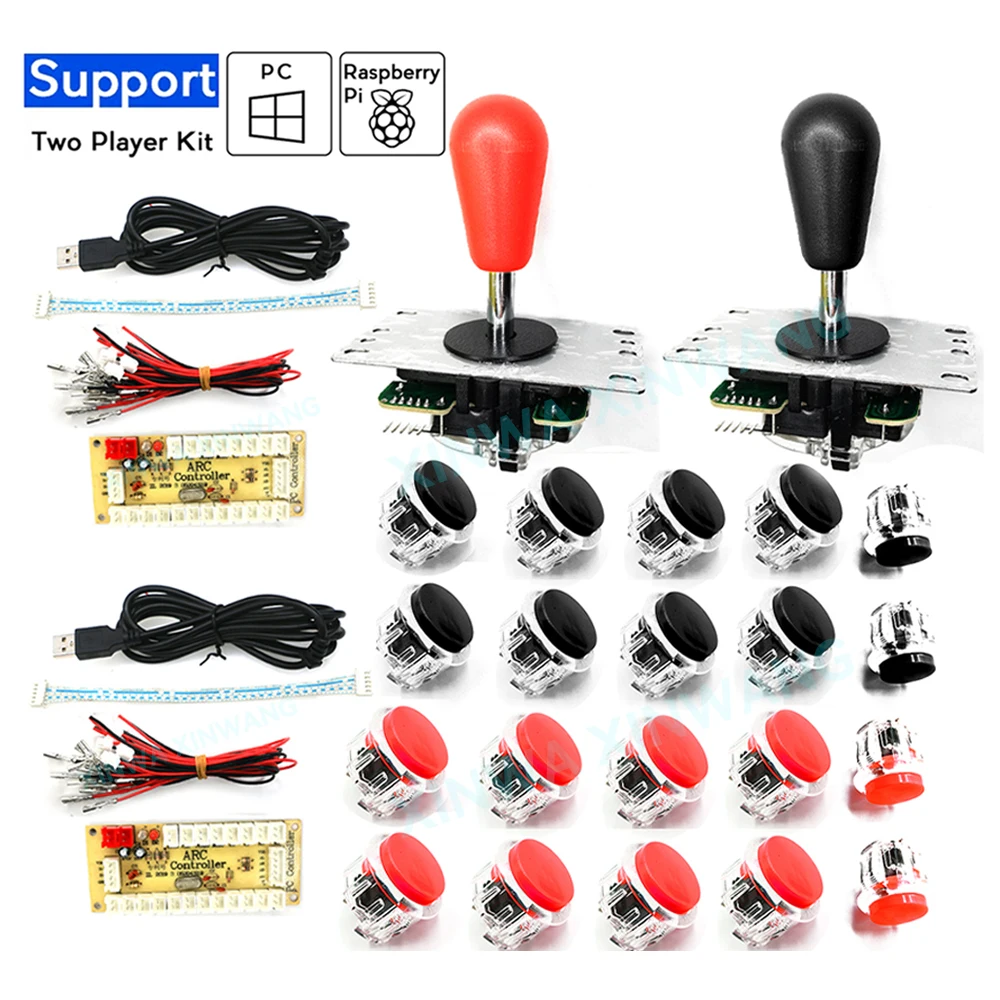 Arcade Spiel Diy Joystick Klar Push Button Null Verzögerung USB Board Controller Für PC Raspberry Pi Mame Neo Geo Kopie SANWA Kit Image