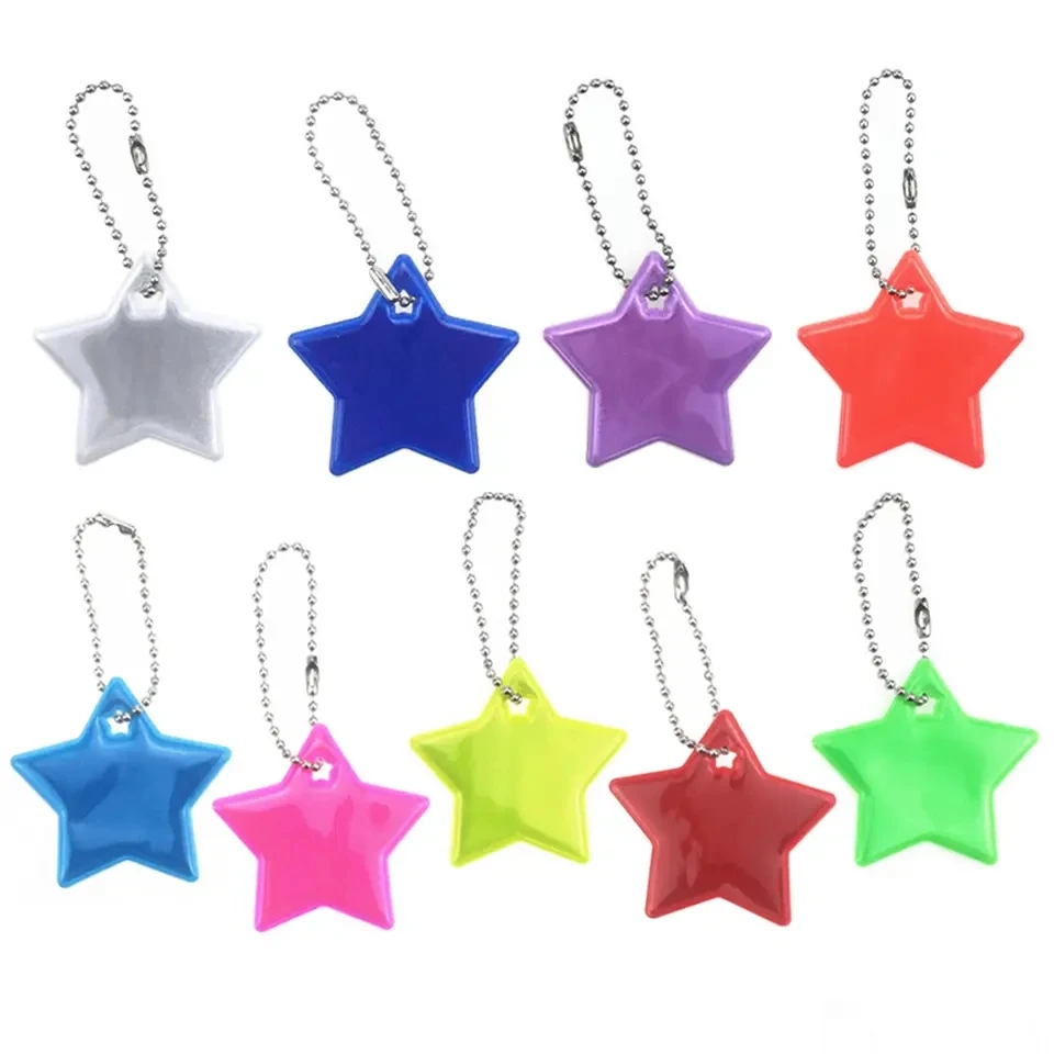 Sicherheits-Ampel, reflektierender PVC-Sternaufhänger, Reflektor, Sterne, Ausrüstung, Rucksäcke, Kinderwagen, Jacken, sicherer Reflektor-Schlüsselanhänger Image