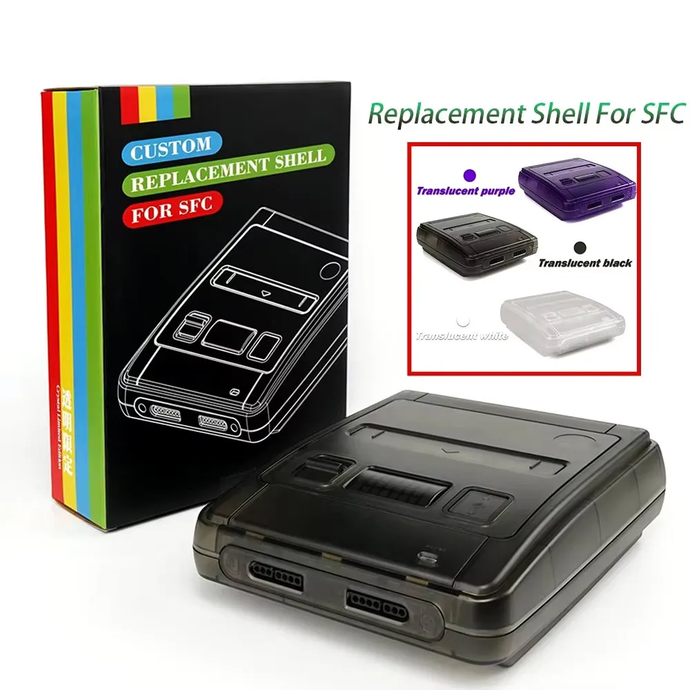 ABS Transparent Shell Ersatz Fall Für Super Famicom Spielkonsole Schutzhülle Für SFC Shell Mit Schraubendreher Kit Image