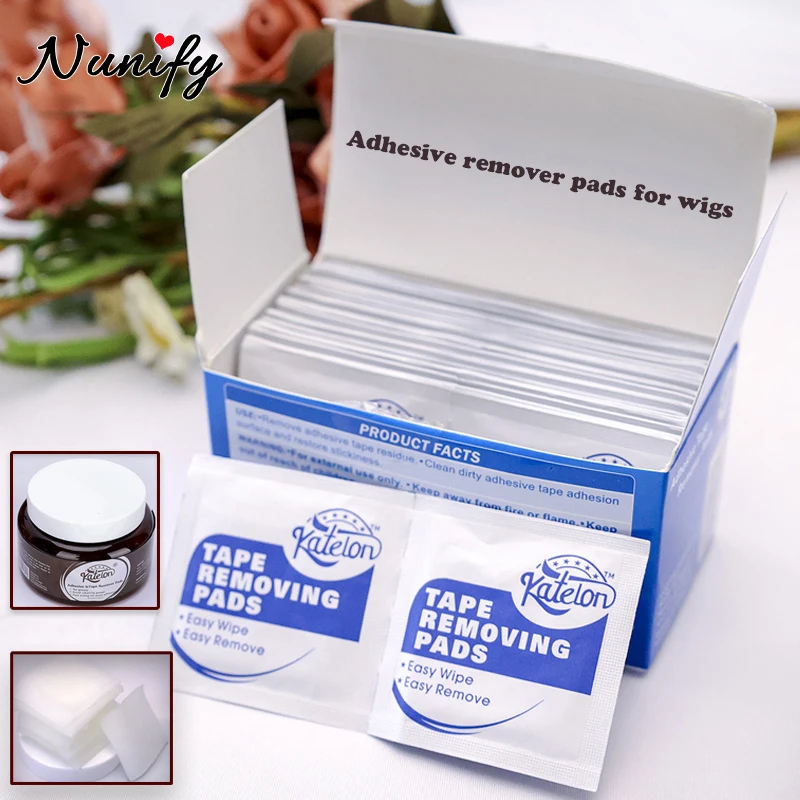 Einzelpaket Spitzenkleber-Entferner-Pads, 20 Stück, Vlies-Klebstoffentferner-Pads für Perücken, Klebeband, Kleber-Reiniger-Pads, Perücken-Reparatur-Set Image