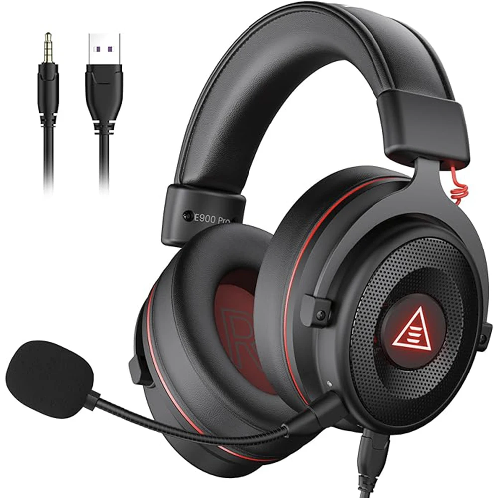 EKSA E900Pro Gaming Headset Gamer 7.1 Surround Sound USB-Kabelkopfhörer mit geräuschunterdrückendem Mikrofon für PC/PS4/PS5/Xbox