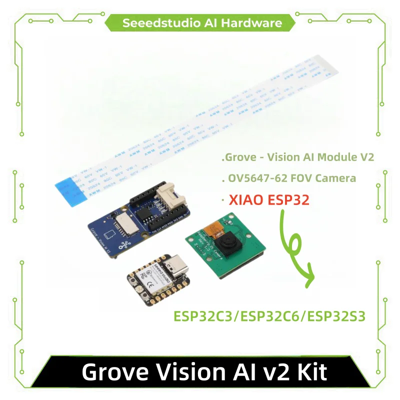 Grove Vision AI v2 Kit – Arm Cortex-M55 & Ethos-U55, TensorFlow und PyTorch unterstützt, Arduino, Raspberry Pi, Xiao ESP32C3 Image