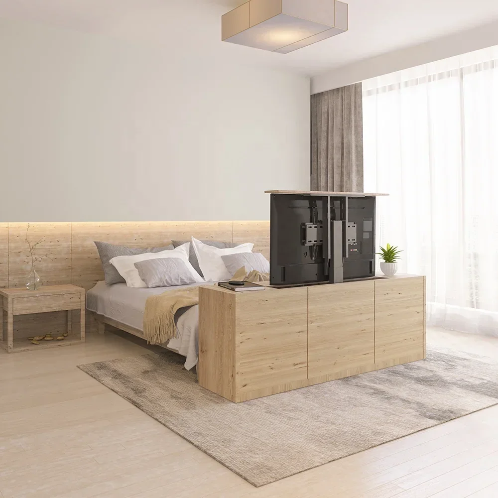 Wohnzimmermöbel, elektrische TV-Wandhalterung, motorisierter höhenverstellbarer automatischer TV-Liftständer mit Fernbedienung