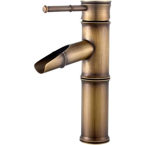 Badezimmer-Wasserhahn – Wasserfall-Mischbatterie, Messing-Wasserfall-Badezimmer-Waschtischarmatur,