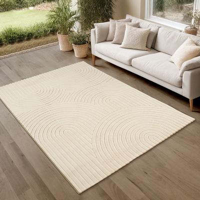 Teppich THE CARPET "Parma", beige, B:133cm H:10mm L:190cm, Polypropylen, Teppiche, moderne Wohnzimmer Teppich Outdoor geeignet dichter Flor Image